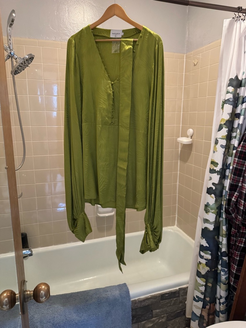 🌴 Women’s Rat & Boa Cypress Green Harlequin Dress 🌴 - Picture 8 of 13